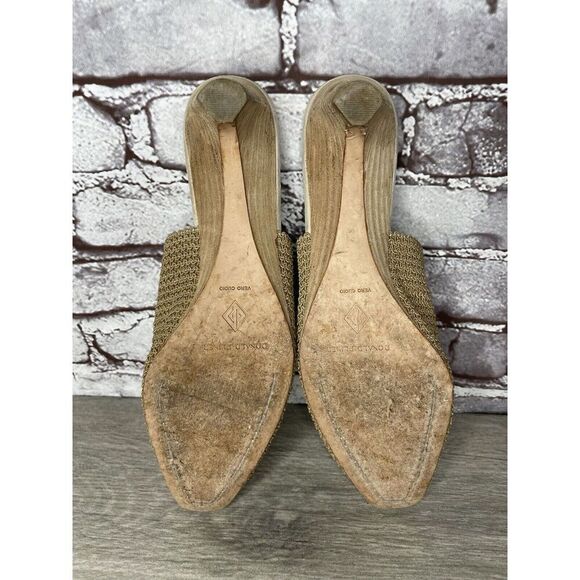 Donald J. Pliner Fenda Beige Tan Elastic Pointed Heel Mules Women Sz 9M US/40EU - Picture 11 of 16